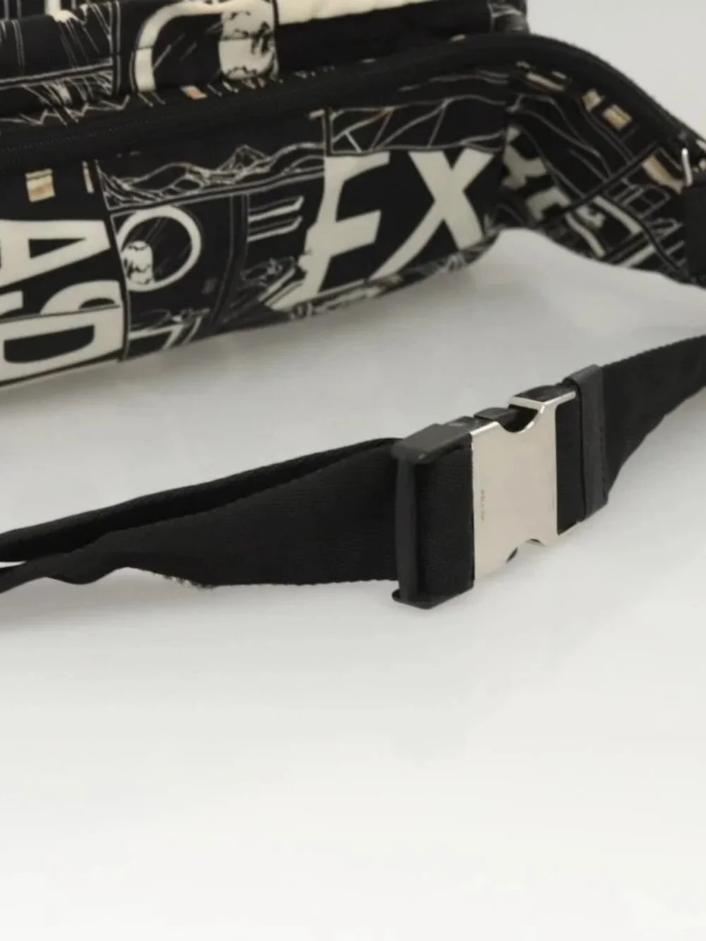 PRADA Shoulder Bag Nylon Black Silver Auth 125913 - Picture 8 of 16